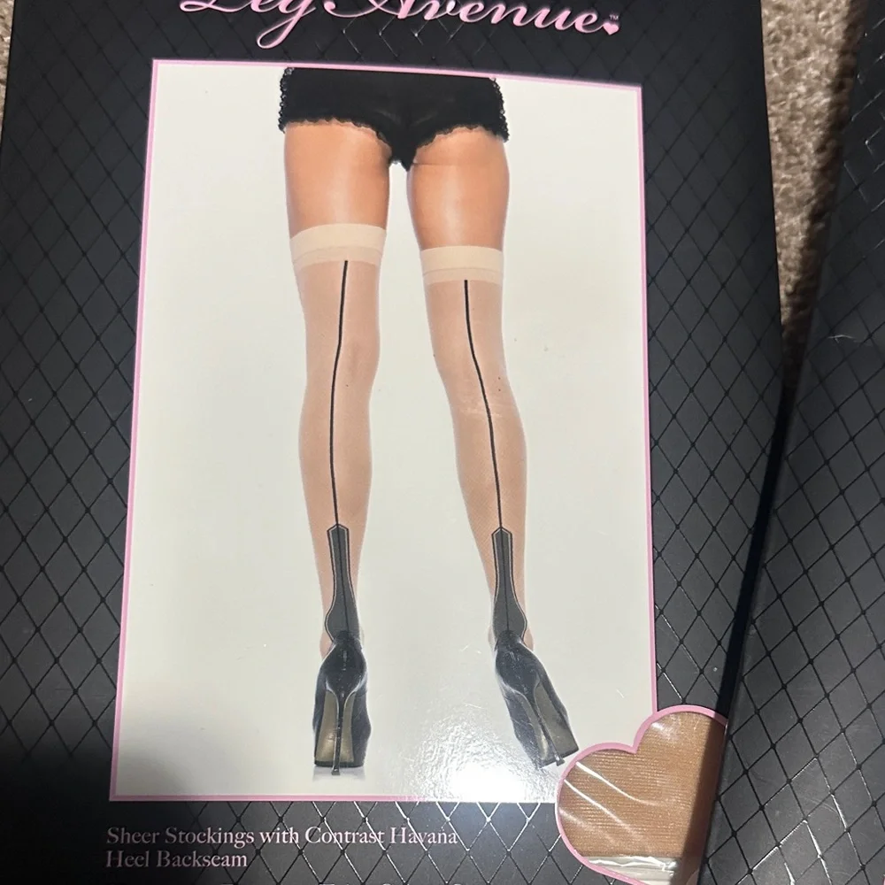 Leg Avenue Black and White Stockings Duo